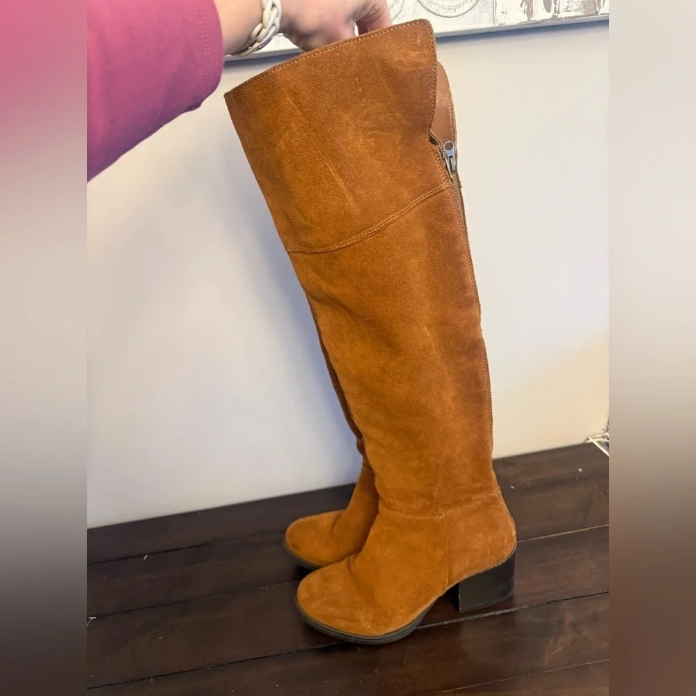 Steve Madden Orabela Brown Suede Knee High Boots Size 8.5